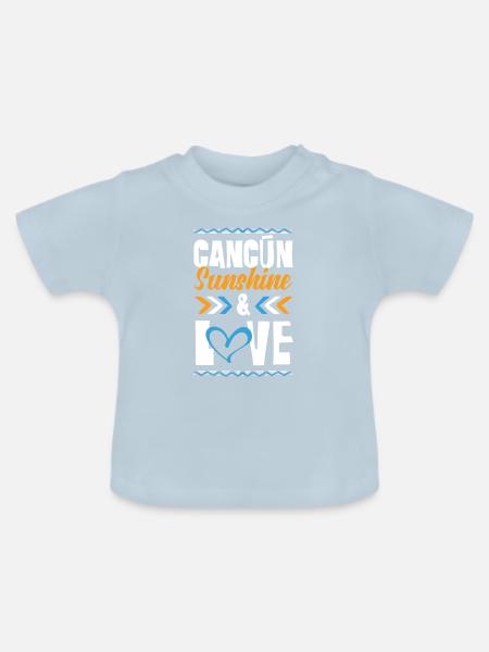 Cancun Love - Baby Bio-T-Shirt mit Rundhals - Hellblau