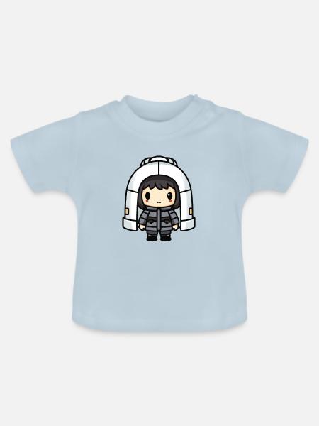 Iglu Eskimo Winter Comic - Baby Bio-T-Shirt mit Rundhals - Hellblau