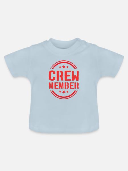 Crew Mitglied - Baby Bio-T-Shirt mit Rundhals - Hellblau