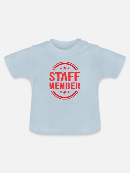 Staff Mitglied - Baby Bio-T-Shirt mit Rundhals - Hellblau