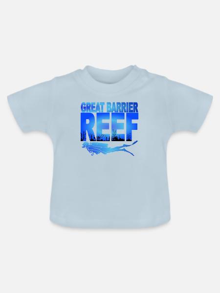 GREAT BARRIER REEF - Taucher - Baby Bio-T-Shirt mit Rundhals - Hellblau