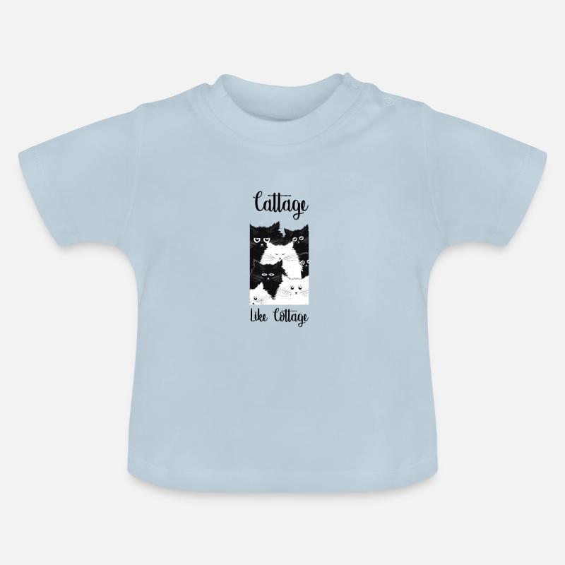 Cadeau d'animal de chat chat - T-shirt bio col rond Bébé - bleu clair