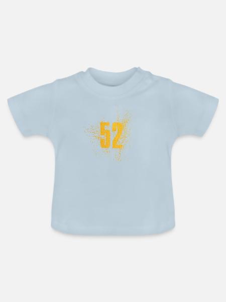 52 - Baby Bio-T-Shirt mit Rundhals - Hellblau