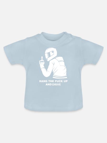 Motorradfahrer - Baby Bio-T-Shirt mit Rundhals - Hellblau