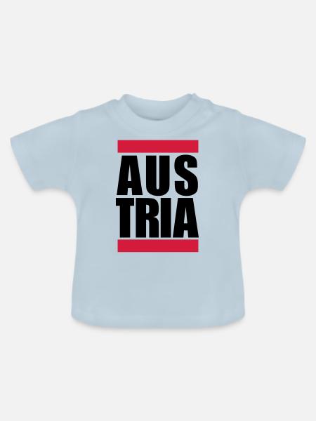 Austria Logo Design - Baby Bio-T-Shirt mit Rundhals - Hellblau