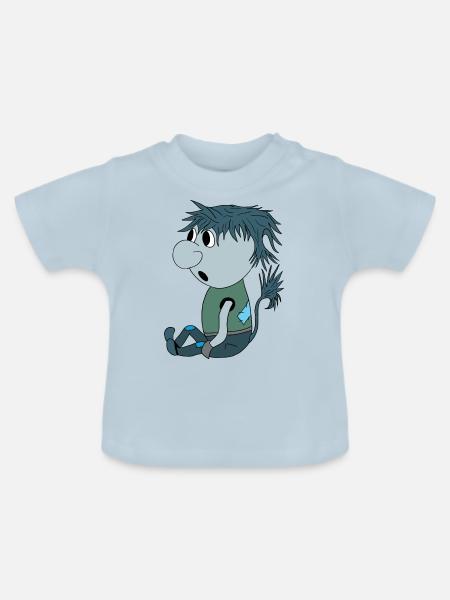 Blue Troll - Baby Bio-T-Shirt mit Rundhals - Hellblau