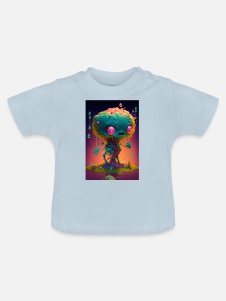 Zombie Frozen - Baby Bio-T-Shirt mit Rundhals - Hellblau