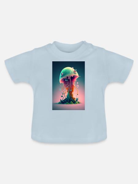 Zombie Frozen - Baby Bio-T-Shirt mit Rundhals - Hellblau