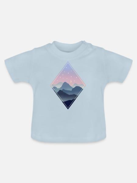Blaue Stunde - Baby Bio-T-Shirt mit Rundhals - Hellblau