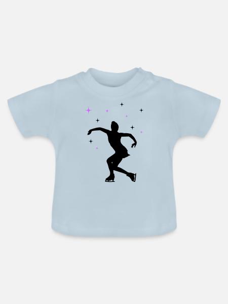 eisläuferin eislaufen skating - Baby Bio-T-Shirt mit Rundhals - Hellblau