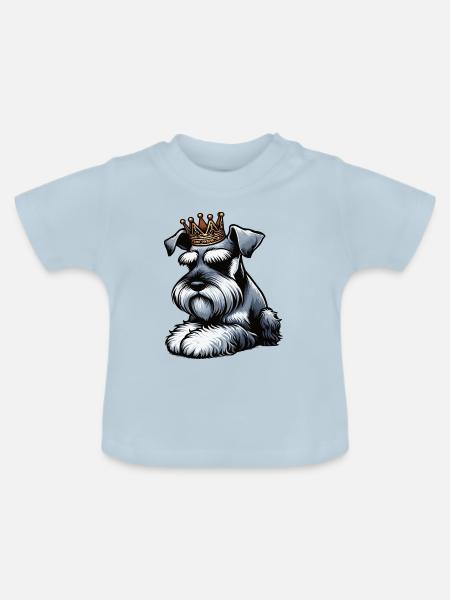 Schnauzer Riesenschnauzer Schnauzerbesitzer - Baby Bio-T-Shirt mit Rundhals - Hellblau