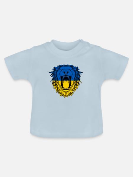 Ukraine - Baby Bio-T-Shirt mit Rundhals - Hellblau