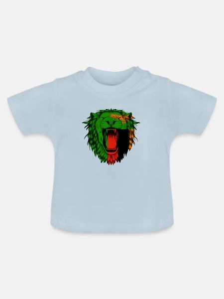 Sambia - Baby Bio-T-Shirt mit Rundhals - Hellblau