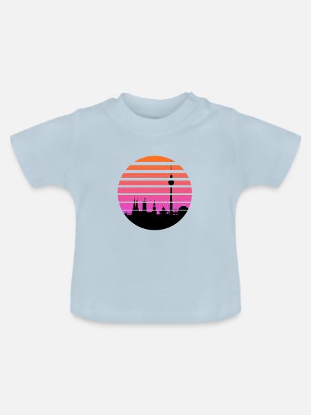 berlin - Baby Bio-T-Shirt mit Rundhals - Hellblau