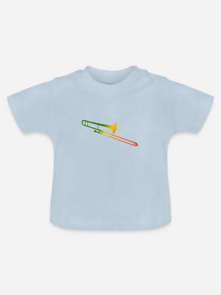Posaune - Baby Bio-T-Shirt mit Rundhals - Hellblau