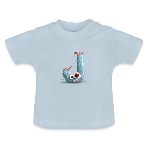 Buchstabe J - Baby Bio-T-Shirt mit Rundhals