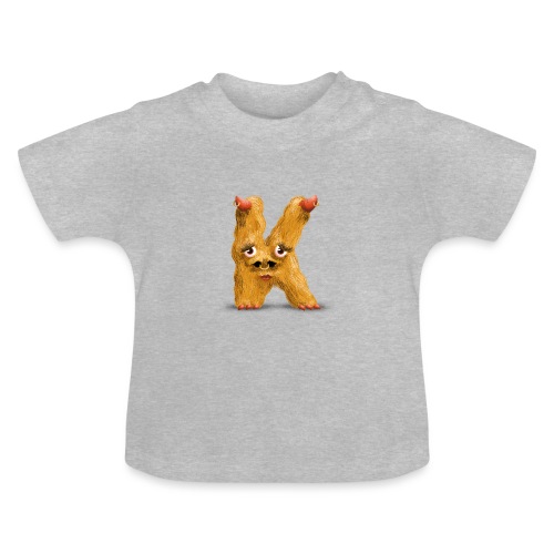 Buchstabe K - Baby Bio-T-Shirt mit Rundhals