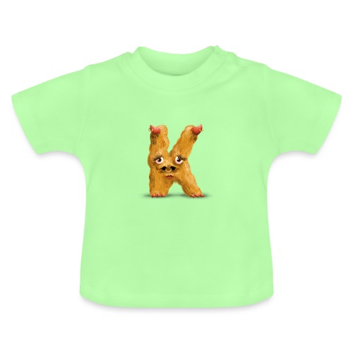 Buchstabe K - Baby Bio-T-Shirt mit Rundhals