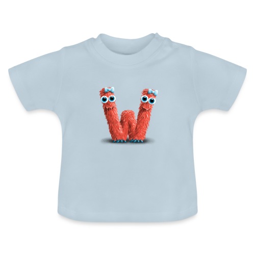 Buchstabe W - Baby Bio-T-Shirt mit Rundhals