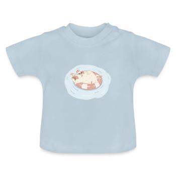 Helga - Baby Bio-T-Shirt mit Rundhals - Hellblau - Vorne