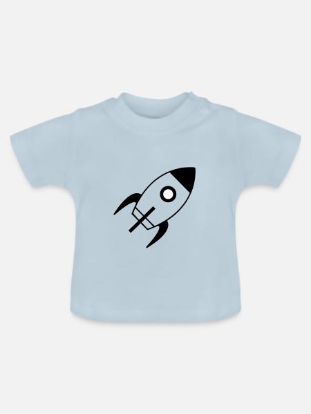 spaceship - Baby Bio-T-Shirt mit Rundhals - Hellblau