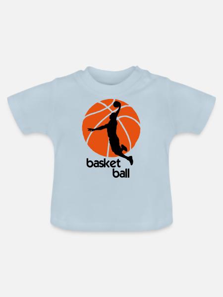 Basketball Player - Baby Bio-T-Shirt mit Rundhals - Hellblau