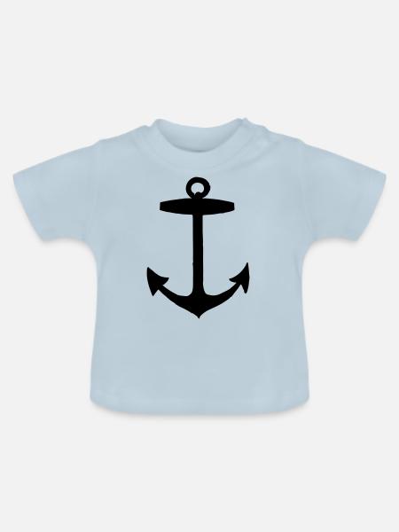 anchor - Baby Bio-T-Shirt mit Rundhals - Hellblau