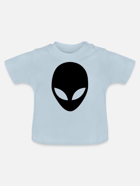 Black Alien - Baby Bio-T-Shirt mit Rundhals - Hellblau