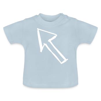 Spitziger Pfeil - Baby Bio-T-Shirt mit Rundhals - Hellblau - Vorne