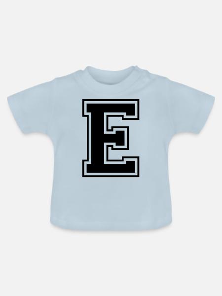 e - Baby Bio-T-Shirt mit Rundhals - Hellblau