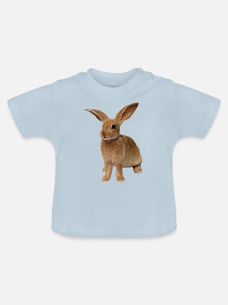 rabbit - Baby Bio-T-Shirt mit Rundhals - Hellblau