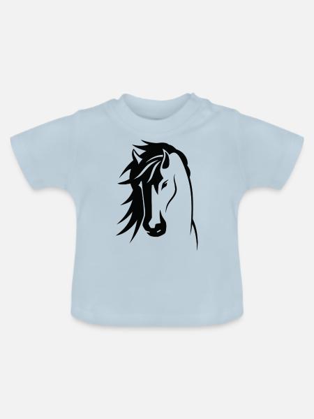 Stallion - Baby Bio-T-Shirt mit Rundhals - Hellblau