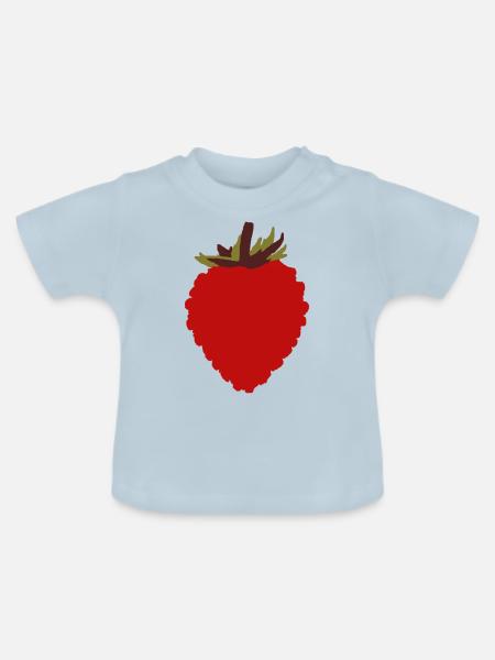Wild Strawberry - Baby Bio-T-Shirt mit Rundhals - Hellblau