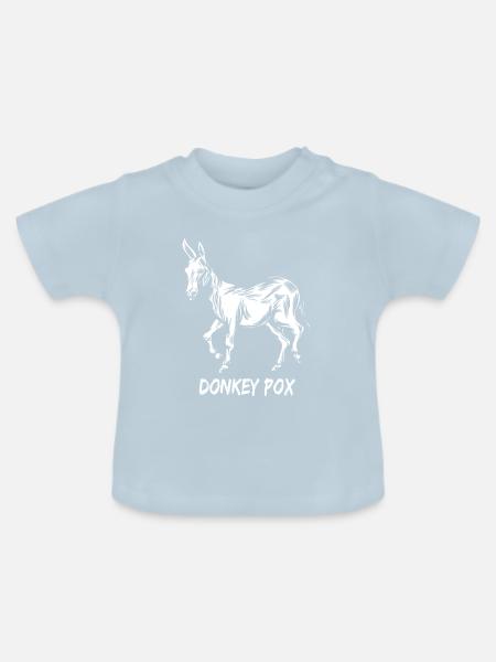 Donkey Pox - Baby Bio-T-Shirt mit Rundhals - Hellblau