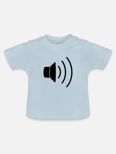 speaker right - Baby Bio-T-Shirt mit Rundhals - Hellblau