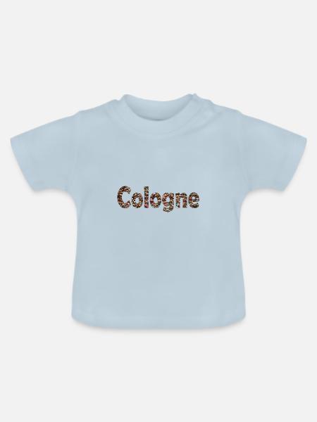 Liebesbrücke in Köln - Baby Bio-T-Shirt mit Rundhals - Hellblau