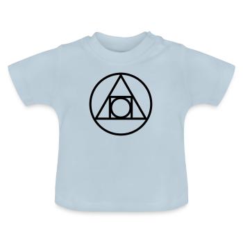 Quadratur des Kreises I Alchemistisches Symbol - Baby Bio-T-Shirt mit Rundhals - Hellblau - Vorne