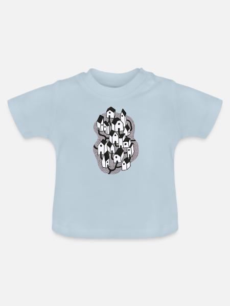 Home Sweet Home 2 - Baby Bio-T-Shirt mit Rundhals - Hellblau