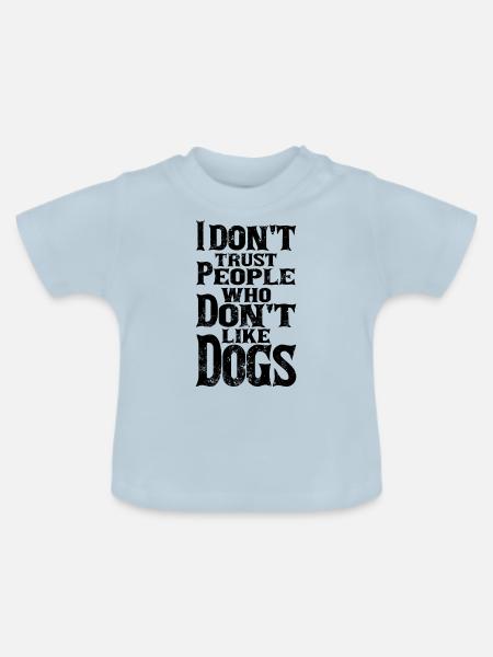 Hundeliebe - Baby Bio-T-Shirt mit Rundhals - Hellblau