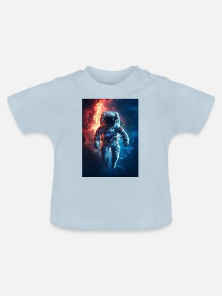 Astronaut 8 - Baby Bio-T-Shirt mit Rundhals - Hellblau