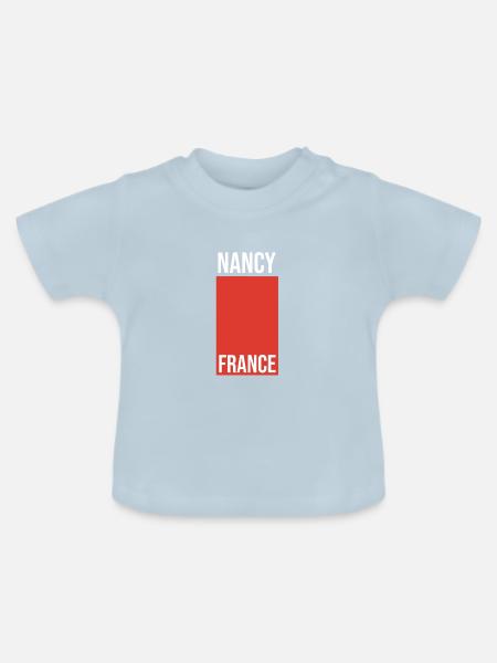 Nancy Souvenir - Baby Bio-T-Shirt mit Rundhals - Hellblau
