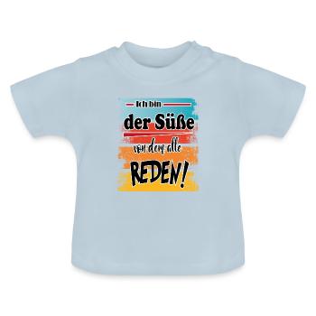 Süßer Junge Süßes Baby Niedlich - Baby Bio-T-Shirt mit Rundhals - Hellblau - Vorne