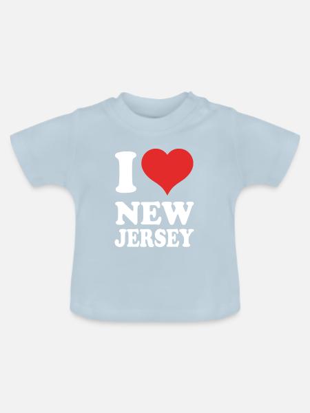New Jersey - Baby Bio-T-Shirt mit Rundhals - Hellblau