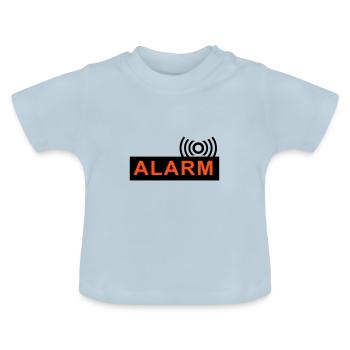 Baby Alarm Radau Krach Lärm Sirene - Baby Bio-T-Shirt mit Rundhals - Hellblau - Vorne