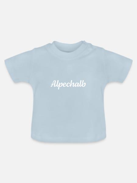 Alpechalb | Schweizerdeutsch | Schweiz | Tiere - Baby Bio-T-Shirt mit Rundhals - Hellblau