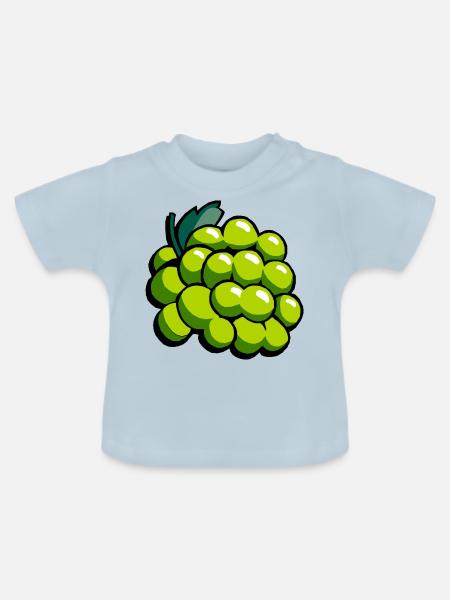 Trauben - Baby Bio-T-Shirt mit Rundhals - Hellblau
