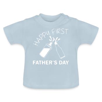 Vatertag - Baby Bio-T-Shirt mit Rundhals - Hellblau - Vorne
