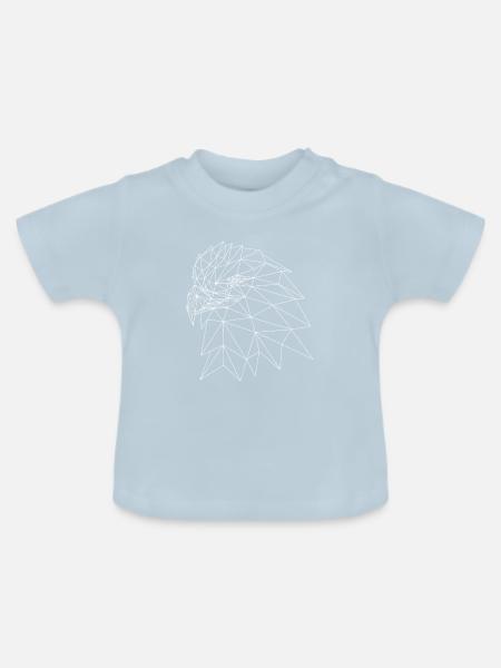 Geometrischer Adlerkopf - Baby Bio-T-Shirt mit Rundhals - Hellblau