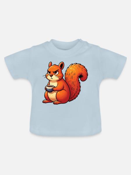 Eichhörnchen Eichhorn Eichhörnchenliebhaber Nager - Baby Bio-T-Shirt mit Rundhals - Hellblau