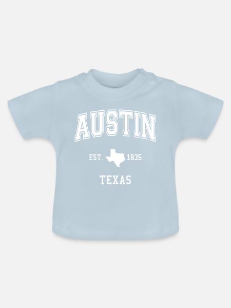Austin - Baby Bio-T-Shirt mit Rundhals - Hellblau